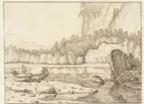 Jacob Esselens, Meer in rotsachtig landschap