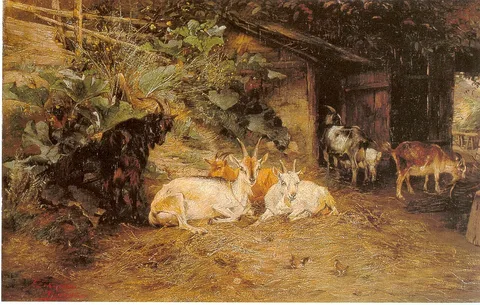 Friedrich Eckenfelder, Goats at the stable