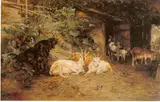 Friedrich Eckenfelder, Goats at the stable