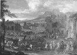Jan Baptist van der Meiren, Italian Market Scene