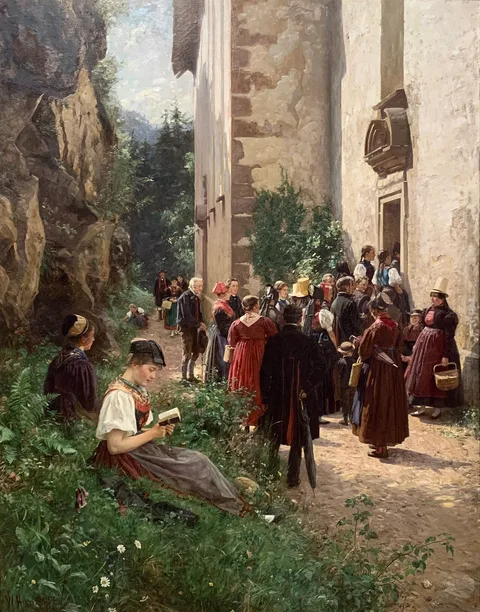 Wilhelm Hasemann, In front of the pilgrimage church in Triberg