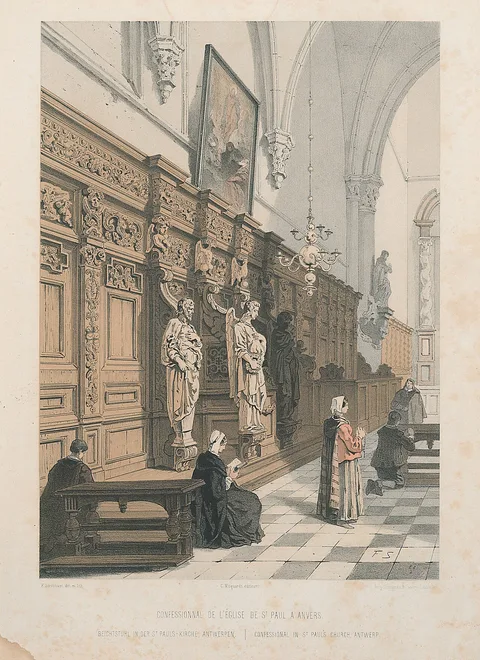 François Stroobant, Biechtstoel in de Sint-Pauluskerk, Antwerpen
