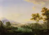 Antoni Lange, Landscape with fishermen