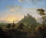 Antoni Lange, View of the ruins of a castle of Janowiec