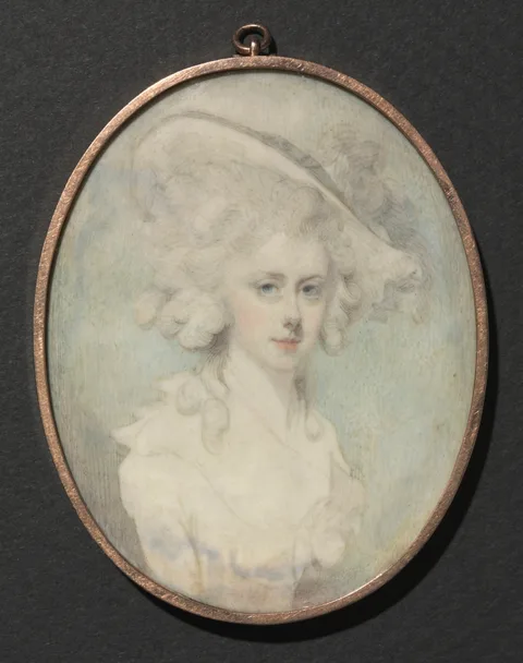 Jeremiah Meyer, Portrait of a Woman with a Hat