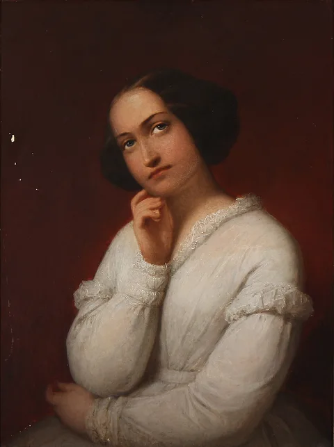 Edvard Lehmann, Portrait of a young woman in deep thoughts