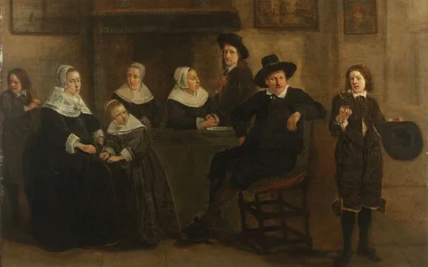 Harmen Hals, Portrait of a family in an interior, circa 1650