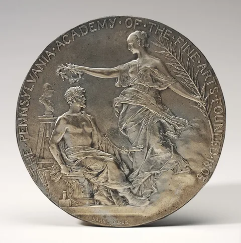 Daniel Jean Baptiste Dupuis, Medallion for the Pennsylvania Academy of the Fine Arts