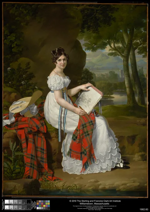 Barthélemy Vieillevoye, Woman Sketching in a Landscape