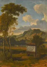 Albert Meyeringh, Southern landscape with a sarcophagus