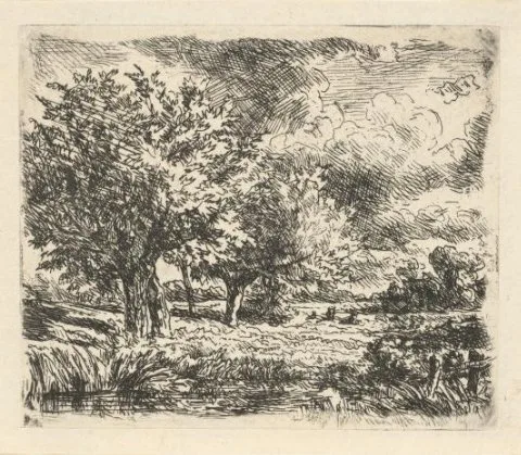 Adrianus van Everdingen, Landschap met wilgen