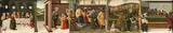 Vincenzo Frediani, Story of Saint Thomas the Apostle – Gundaphorus gives Saint Thomas Money to Build His Palace, and Other Episodes (one of two panels, artist previously identified as the Master of Lucchese Immaculate Conception)