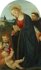 Master of the Fiesole Epiphany, Virgin and Child with the Infant Saint John and Saint Peter Martyr