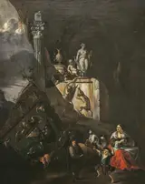 Henry Ferguson, A Ruined Altar and Figures