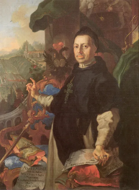 Gottfried Bernhard Göz, Portrait of Anselm II. Schwab, Abbot of Salem Monastery, Germany.