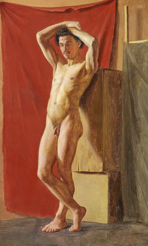 Vilhelm Pacht, Study of a man.