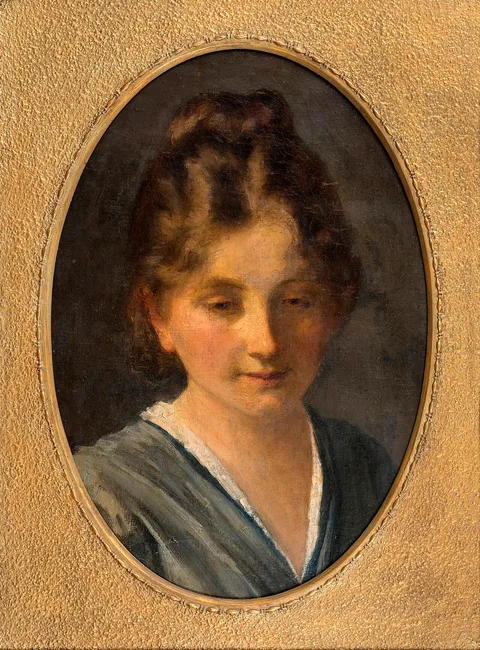 Frans Schwartz, Portrait Study of a Young Girl (Miss Karen Poulsen)