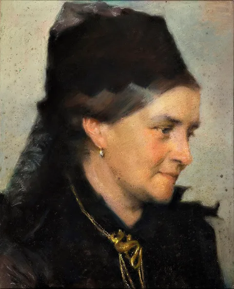 Frans Schwartz, Portrait of Vilhelmine (Ville) Heise, née Hage (1838-1912)