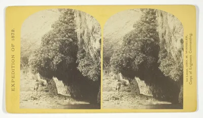 William Bell, "The Bath," a dripping spring in Kanab Cañon. Temperature, 69° Fahr, No. 9 from the series "Geographical Explorations and Surveys West of the 100th Meridian"