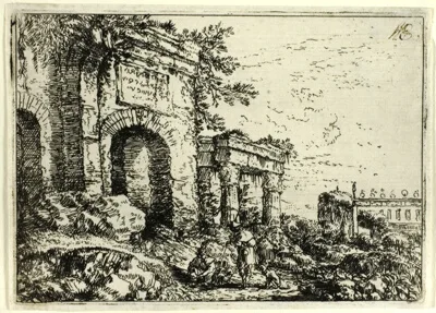 Jonas Umbach, Italian Landscape with Ruins
