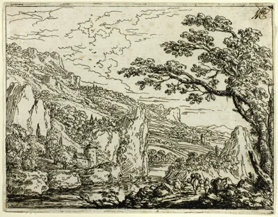 Jonas Umbach, Italian Landscape with Ruins