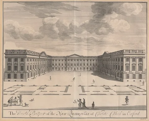 Jan Kip, The North Prospect of the New Quadrangle of Christ Church in Oxford