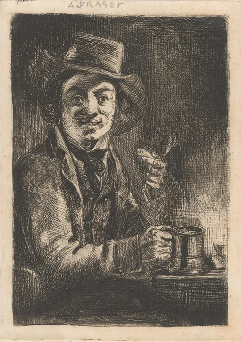 Alexander George Fraser, A Seated Man Drinking
