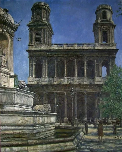 Sigmund Sinding, The Church Saint-Sulpice in Paris