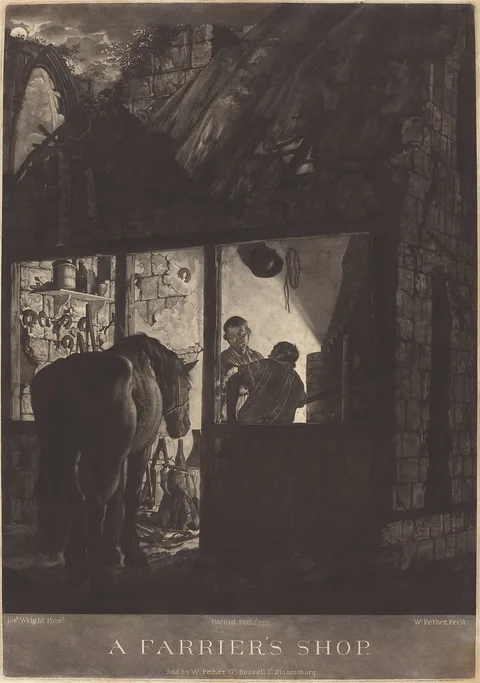 William Pether, The Farrier's Shop
