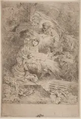 Salvatore Castiglione, The Nativity with God the Father and the Holy Spirit
