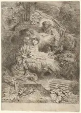 Salvatore Castiglione, The Nativity with God the Father and the Holy Spirit