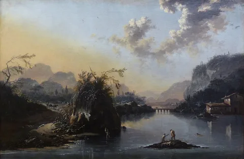 Hans de Jode, Landscape with bathers