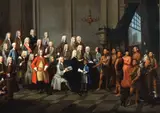 William Verelst, Audience Given by the Trustees of Georgia to a Delegation of Creek Indians