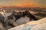 Gabriel Loppé, View from Mont Blanc Summit, Sunrise