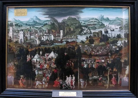 Matthias Gerung, The Destruction of Troy and the Judgment of Paris