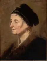 Jacques des Rousseaux, Older woman with a hat decorated with pearls