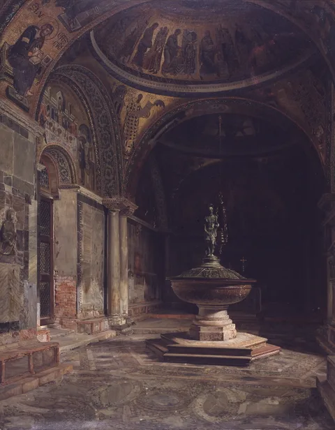 Josef Theodor Hansen, Det indre af Baptisteriet i Marcuskirken i Venedig