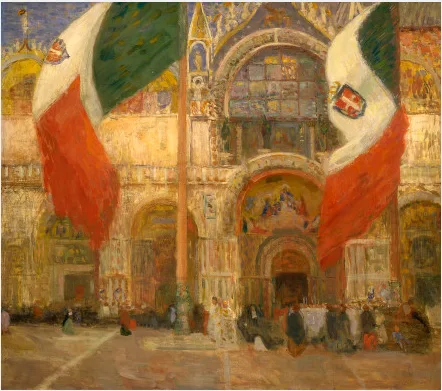 Eugène Lawrence Vail, The Flags, Saint Mark's, Venice - Fete Day