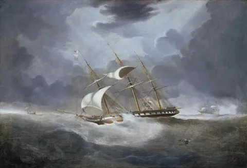 John O'Brien, H.M.S. "Warspite" in a Gale of Wind