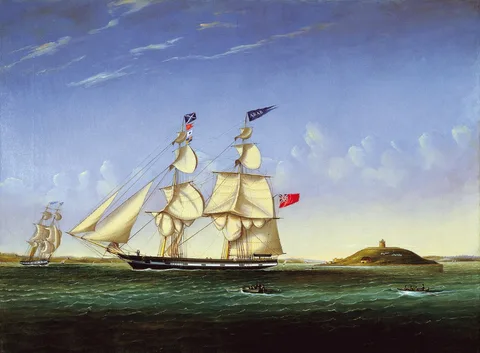 John O'Brien, The ARAB, Brigantine, and the MILO, Brig, off Halifax Harbour