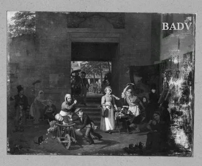 Charles Brias, market - scene