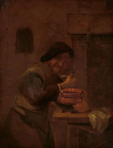 Daniël Boone, Man Eating from an Earthenware Pot