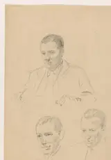 Anton Abraham van Anrooy, Portretstudies voor het (onvoltooide) schilderij van de Nederlandse rechtbank in Londen, juni 1942: Mr. H. van Everdingen.