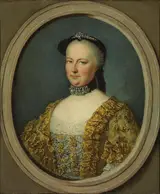 Pierre Bernard, Portrait of Maria Theresa, Empress of Austria, half-length, in a feigned stone oval