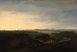 Johann Georg Rosenberg, View of Berlin from the Rollbergen at the Cottbuser Tor