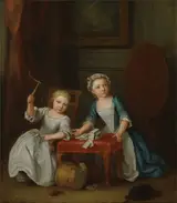 Josef Frans Nollekens, Children at Play, Probably the Artist's Son Jacobus and Daughter Maria Joanna Sophia