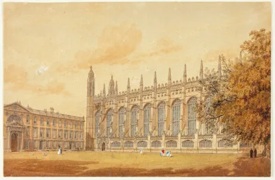 Frederick Mackenzie, South Side of King's College Chapel, Cambridge