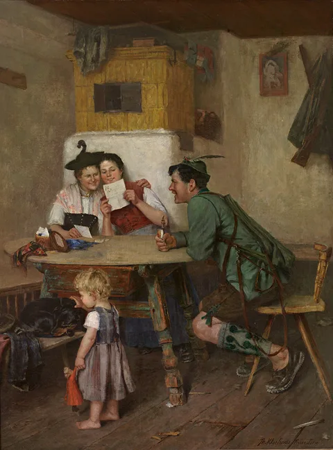 Theodor Kleehaas, Family read a Letter