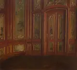 Fritz Werner, Interior Of A Room With Rococo Panelling