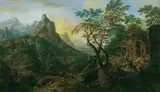 Joseph Orient, Mountain landscape with castle